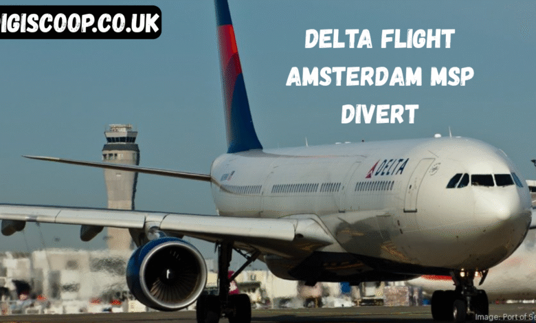 delta flight amsterdam msp divert