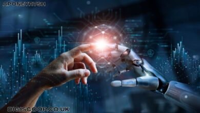 Human and robot hand reaching out