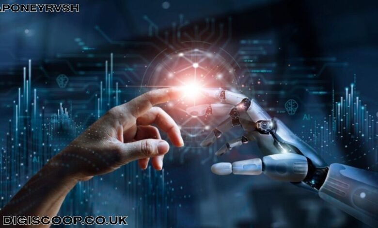 Human and robot hand reaching out